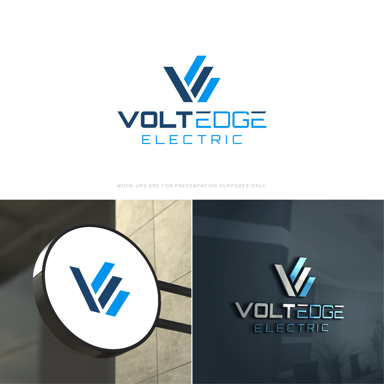 Logo Design by The Lion Studios for Volt Edge Electric | Design #31453551