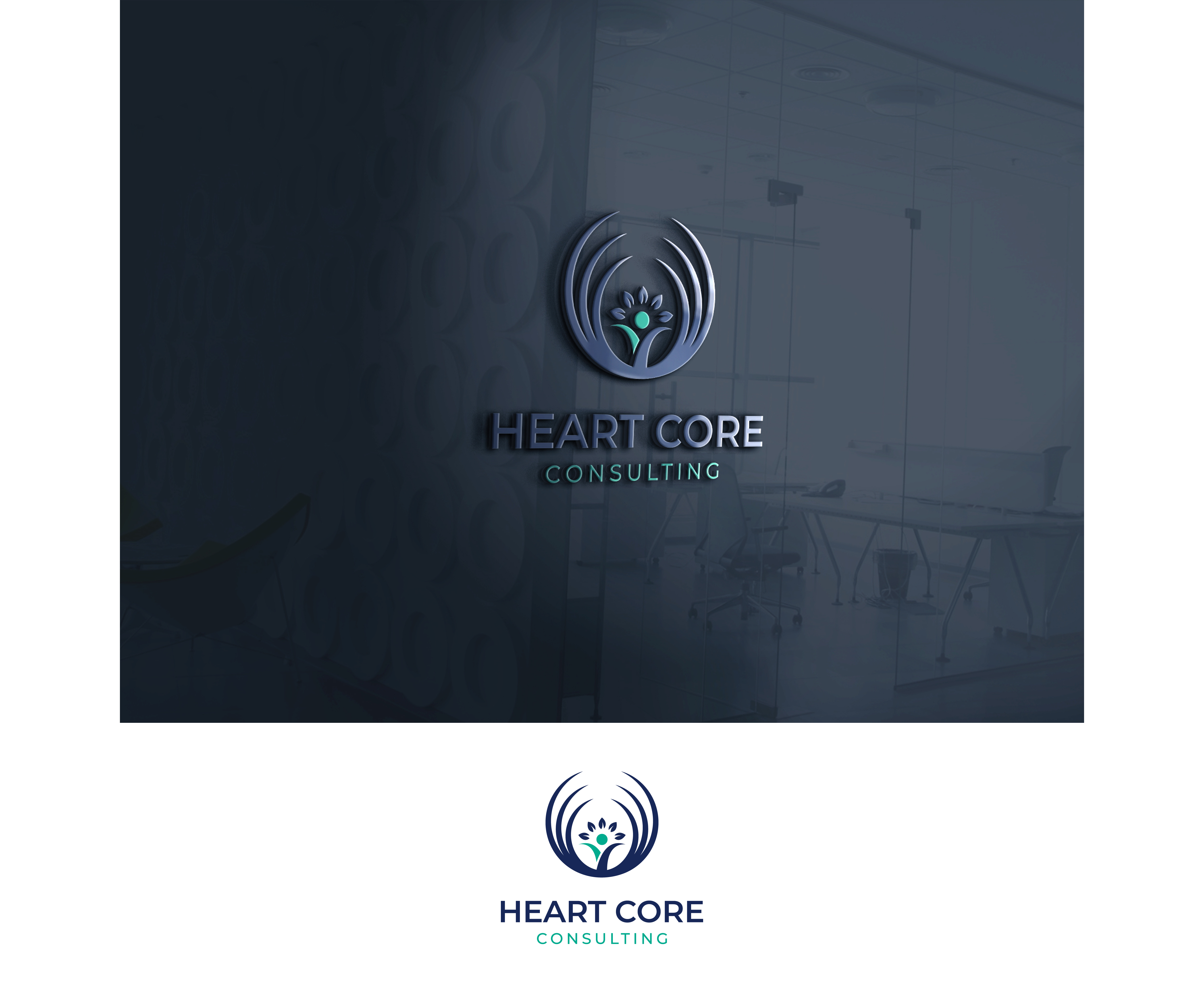 Logo Design by Tube light for Heart Core Consulting | Design #31498792