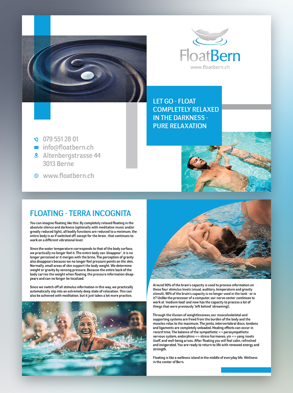Flyer Design by YourLogoMaster for www.floatbern.ch | Design #31472977