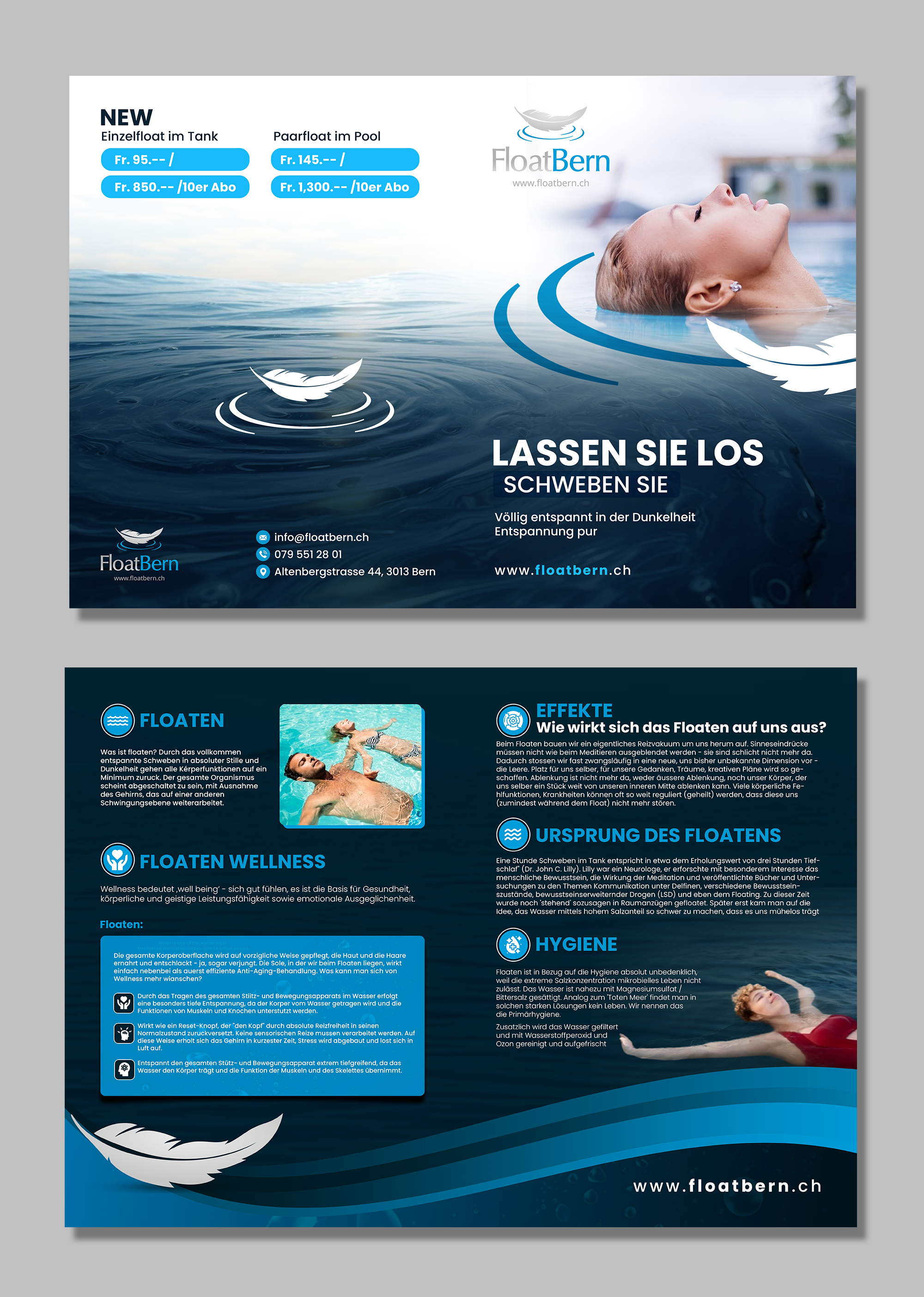 Flyer Design by debdesign for www.floatbern.ch | Design #31866637