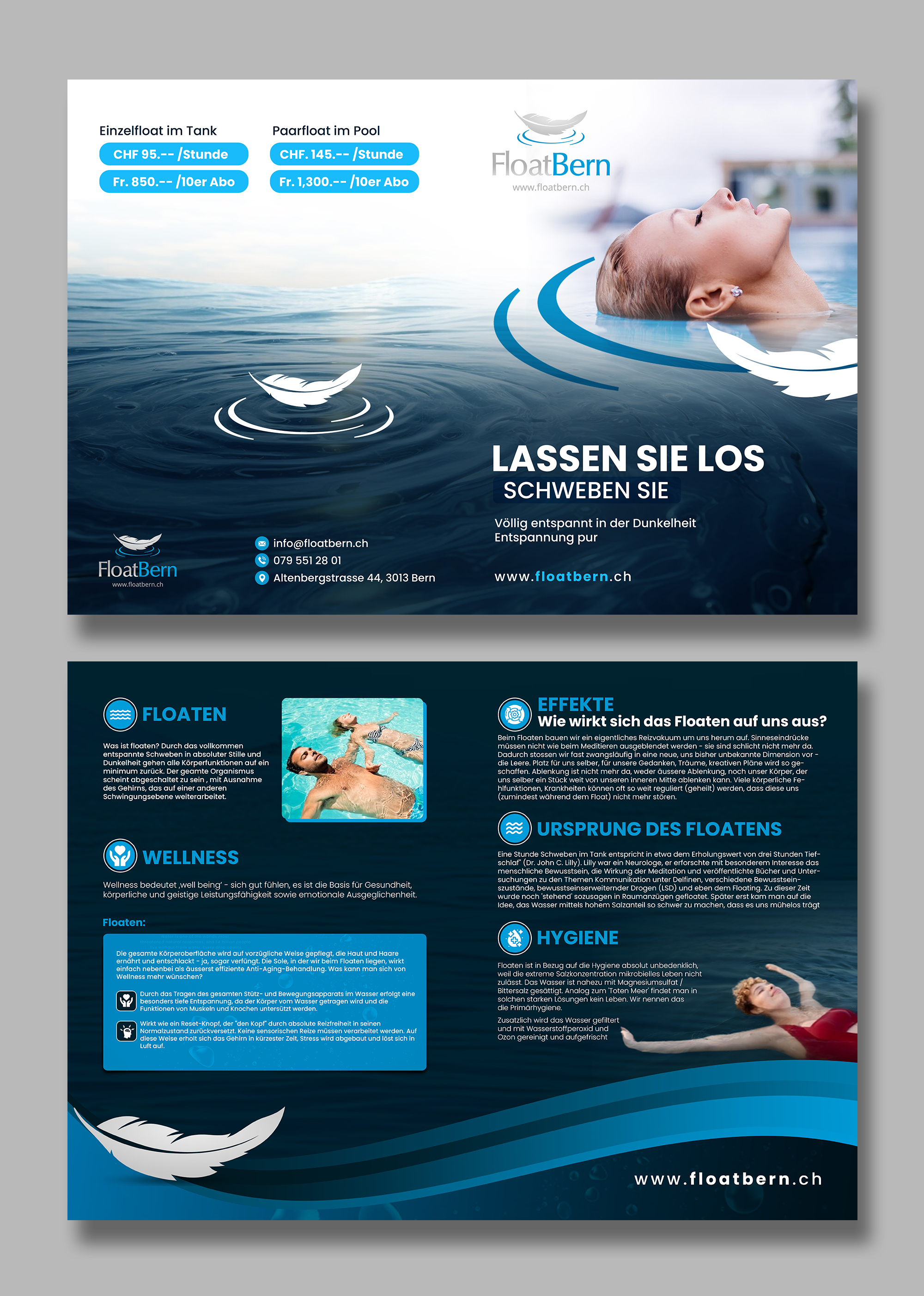 Design de Flyer par debdesign pour www.floatbern.ch | Design #31874588