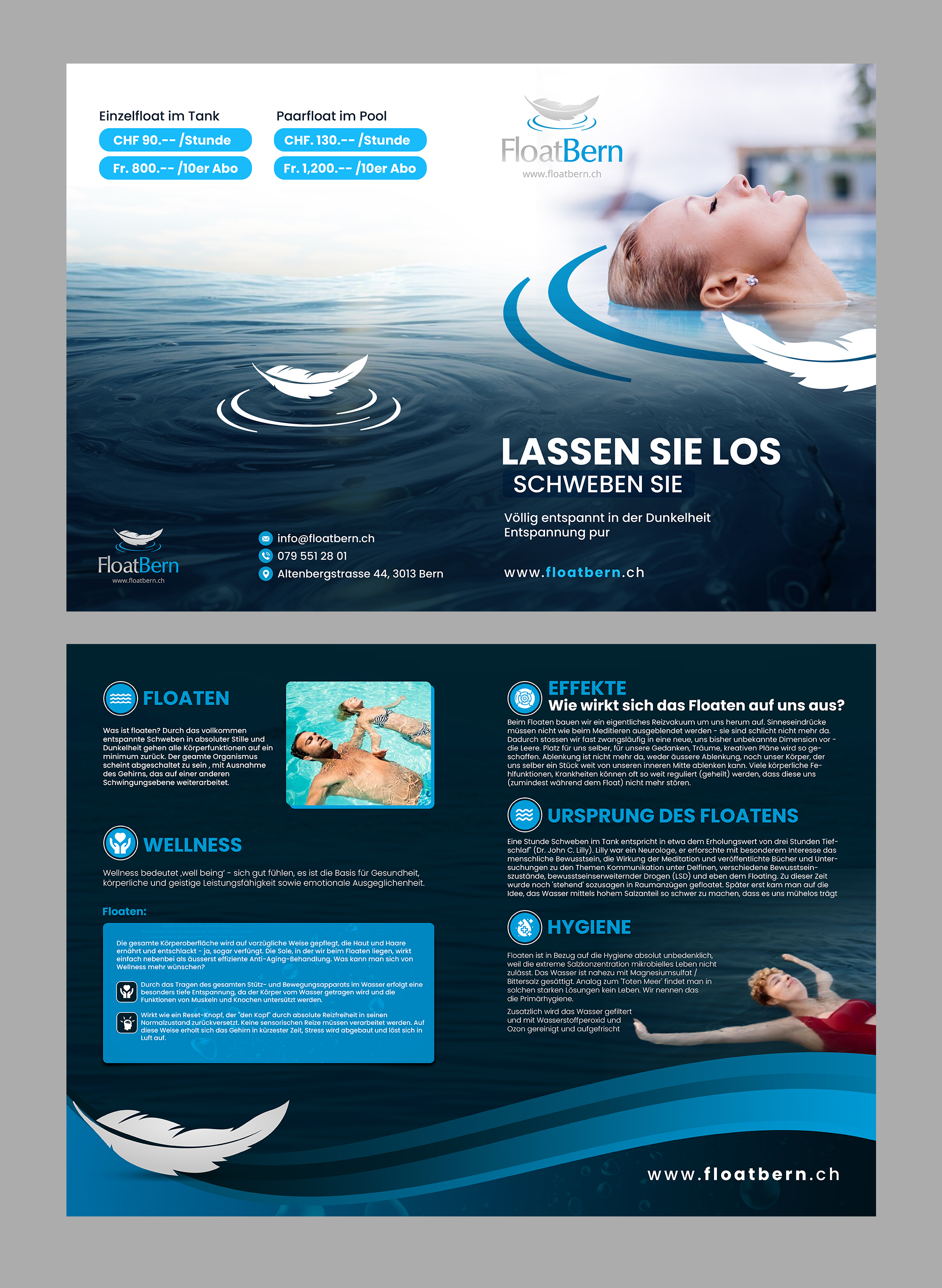 Flyer Design by debdesign for www.floatbern.ch | Design #31923818