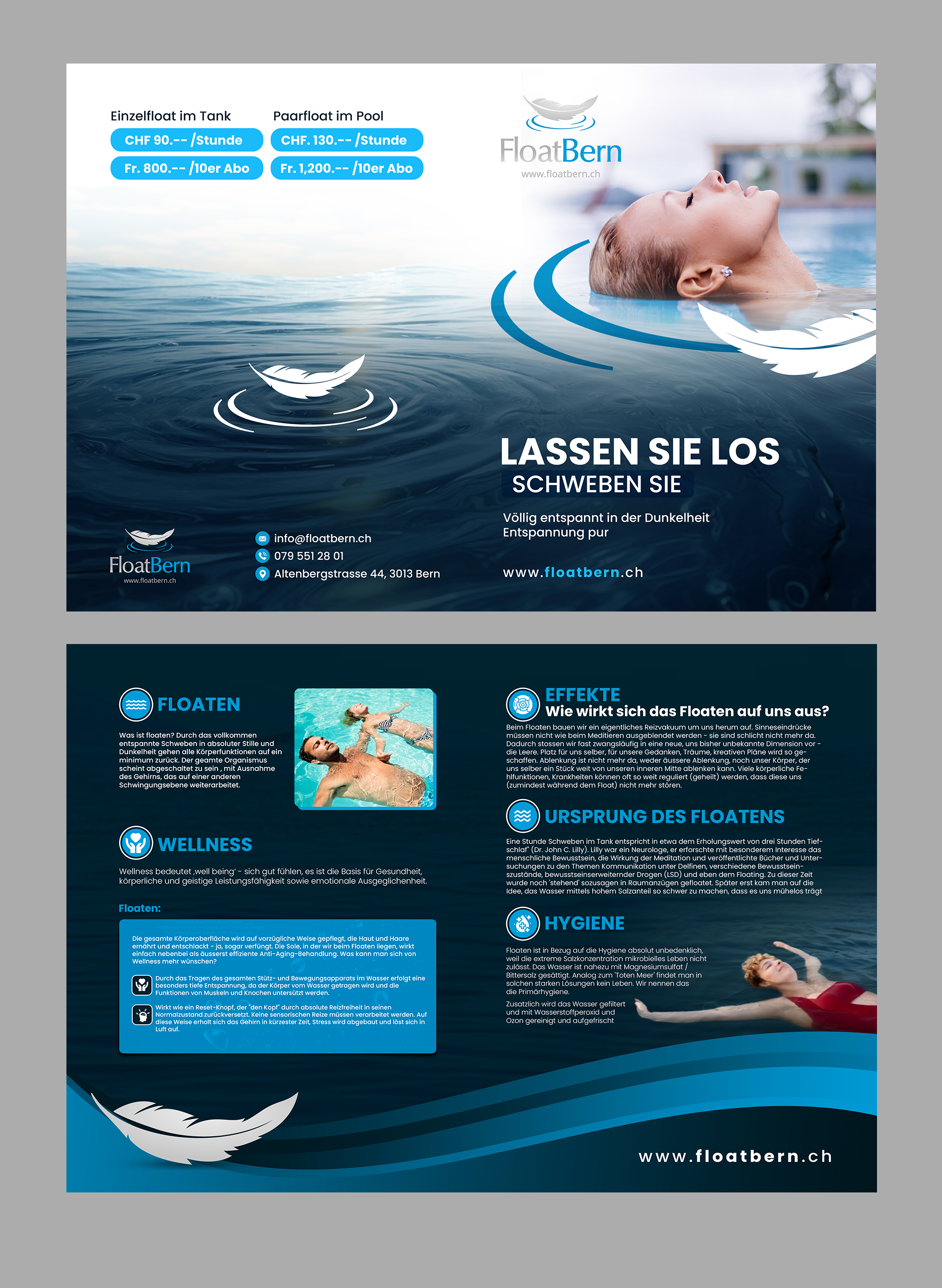 Flyer Design by debdesign for www.floatbern.ch | Design #31926269