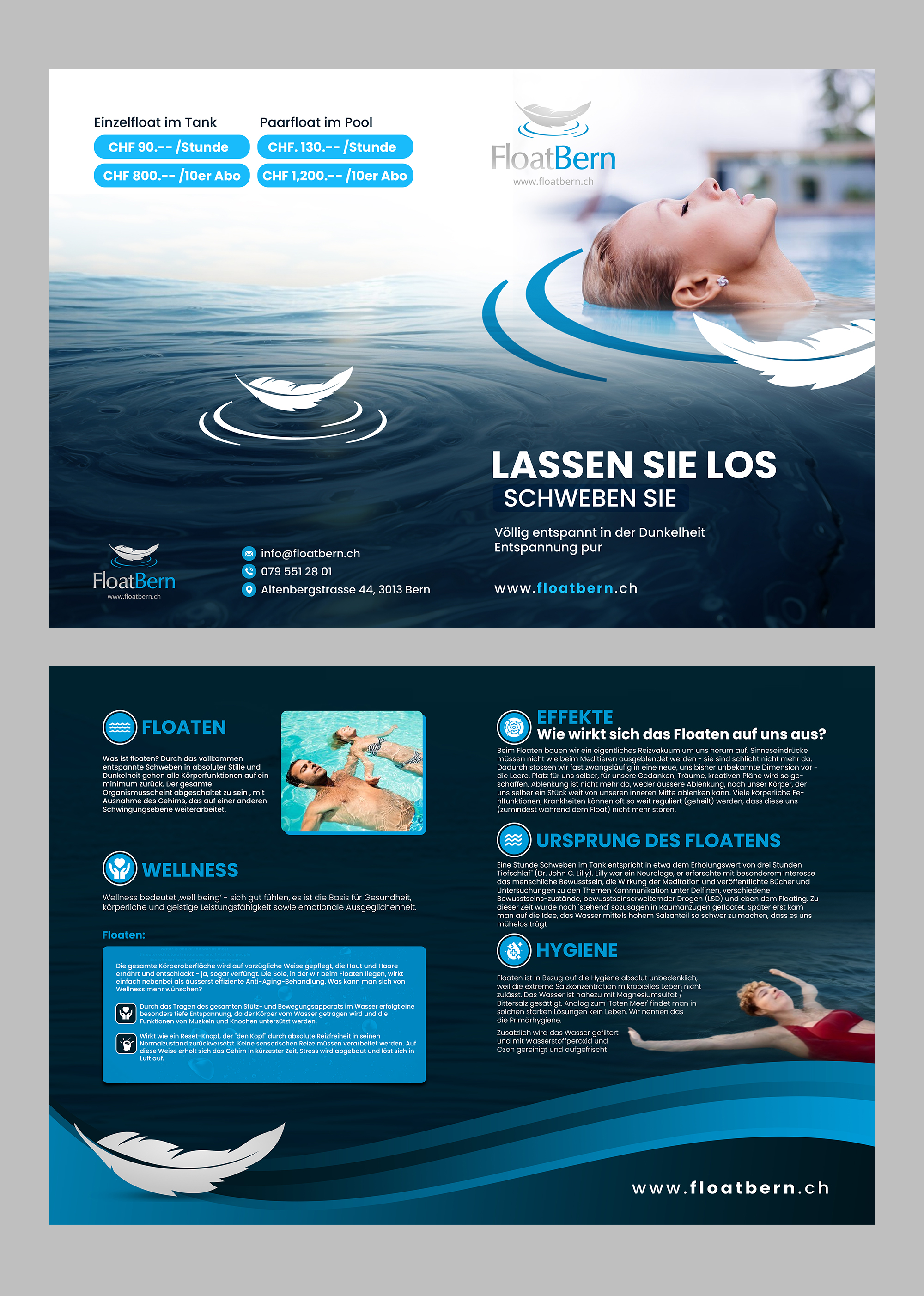 Design de Flyer par debdesign pour www.floatbern.ch | Design #31933120