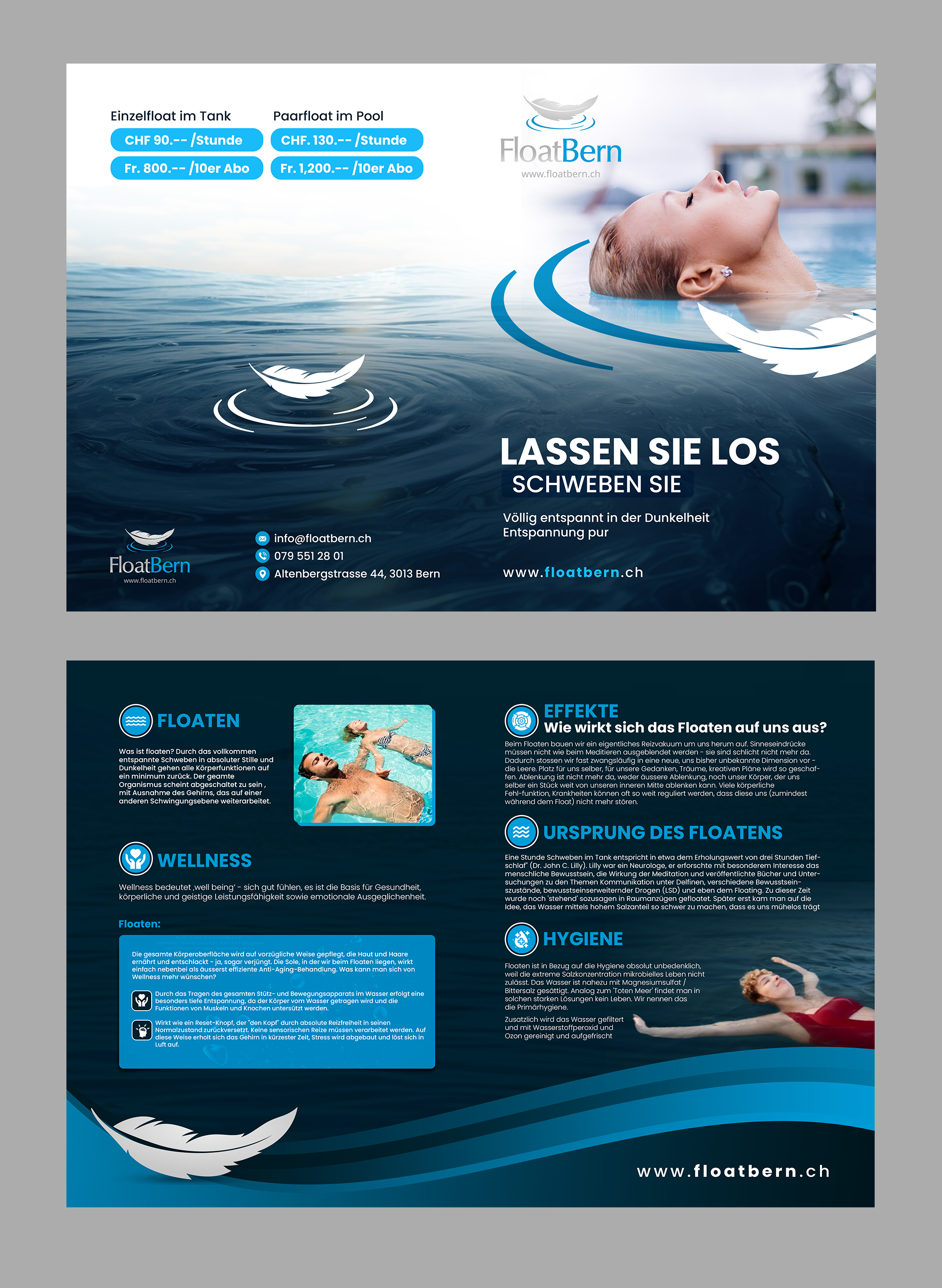 Flyer Design by debdesign for www.floatbern.ch | Design #31945142