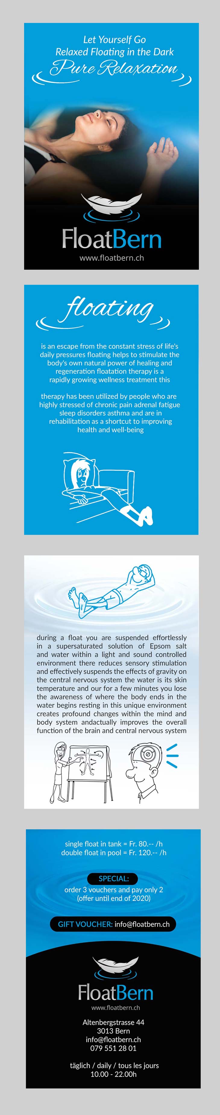 Flyer Design by DA. for www.floatbern.ch | Design #31493611