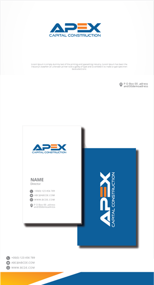 Logo Design by zebronicgraphic for APEX Capital Construction  | Design: #31455001