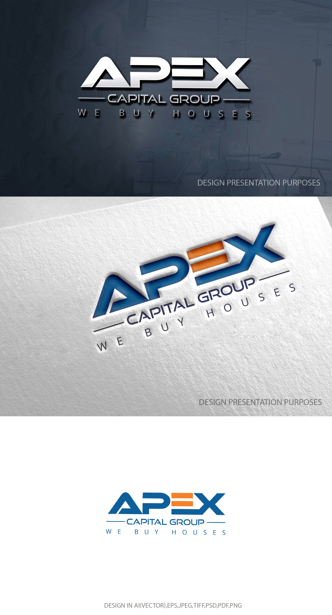 Logo Design by zebronicgraphic for APEX Capital Construction  | Design #31455080