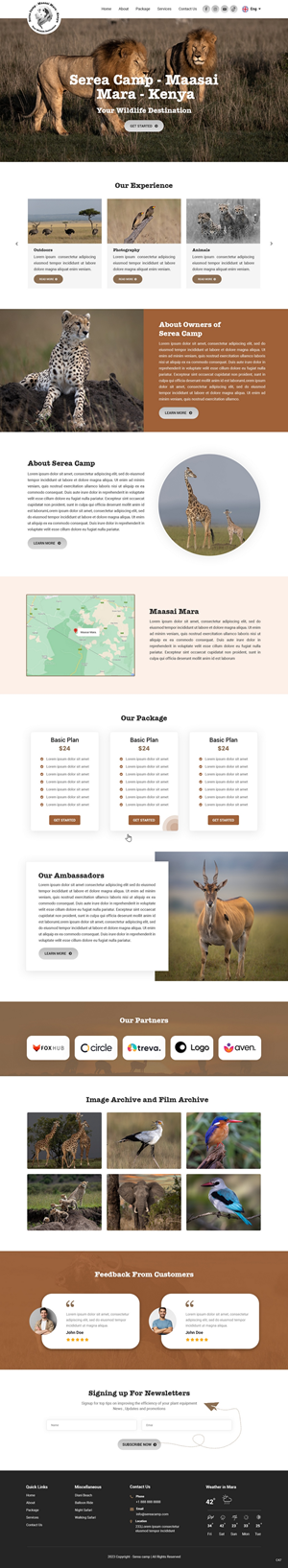 Design Wordpress par pb pour Serea Camp / Nature Travel As | Design : #31470782