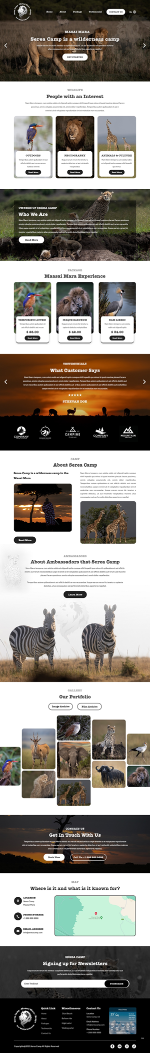 Design Wordpress par pb pour Serea Camp / Nature Travel As | Design : #31470789