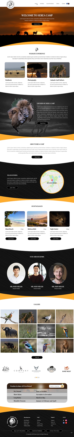 Design Wordpress par pb pour Serea Camp / Nature Travel As | Design : #31470792