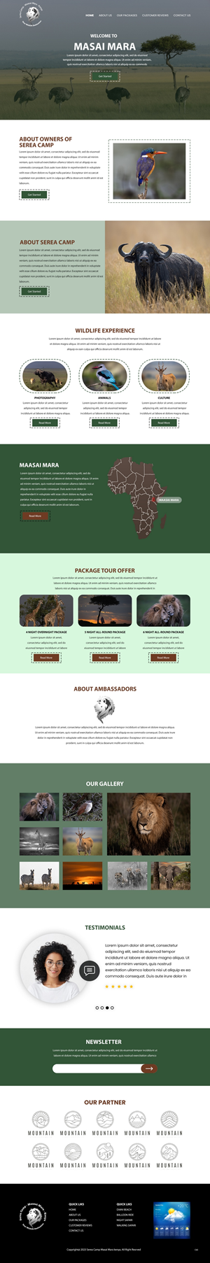 WordPress-Design von pb für Serea Camp / Nature Travel As | Design: #31470793