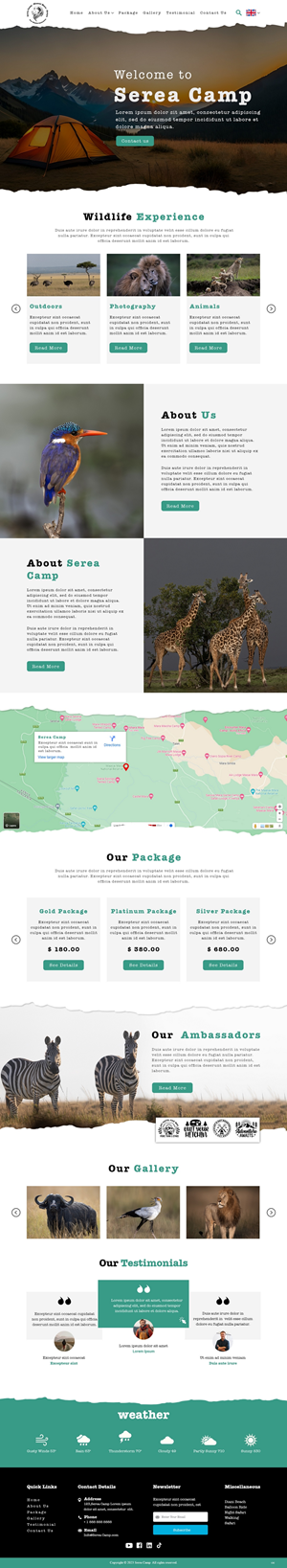 WordPress-Design von pb für Serea Camp / Nature Travel As | Design: #31470795
