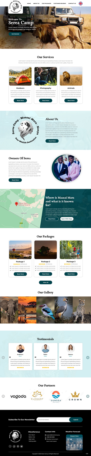 WordPress-Design von pb für Serea Camp / Nature Travel As | Design: #31470796