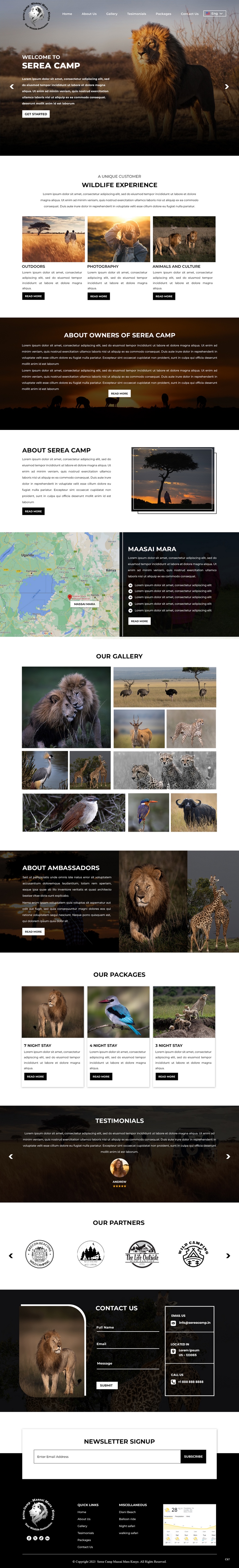 Wordpress Design by pb for Serea Camp / Nature Travel As | Design #31470797