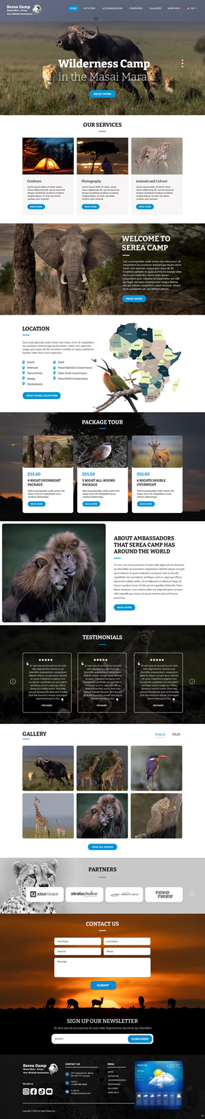 WordPress-Design von pb für Serea Camp / Nature Travel As | Design: #31470799