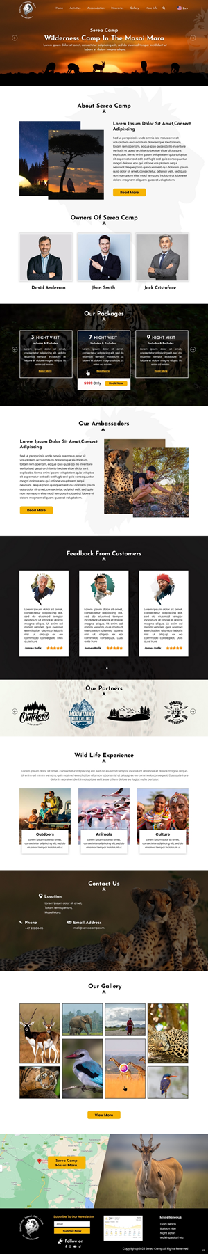 WordPress-Design von pb für Serea Camp / Nature Travel As | Design: #31470800