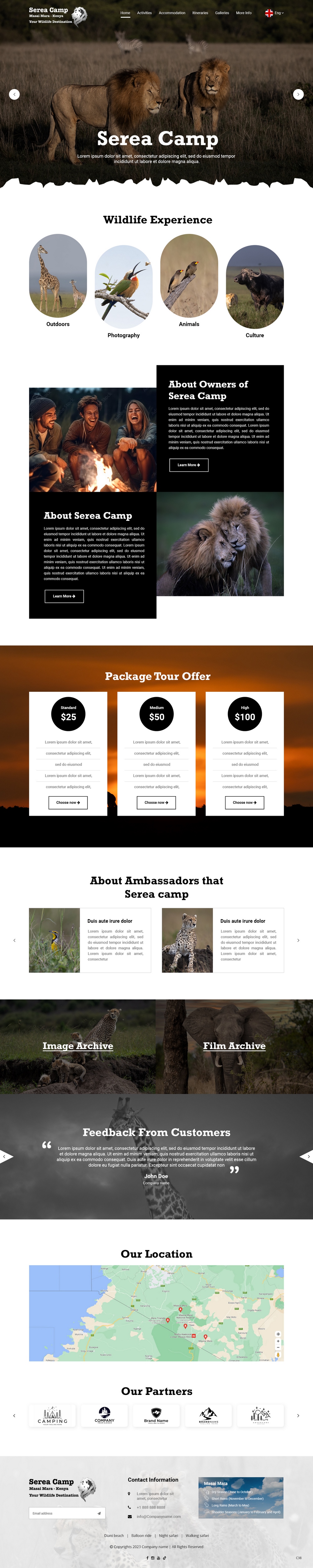 Diseño Wordpress por pb para Serea Camp / Nature Travel As | Diseño #31477055