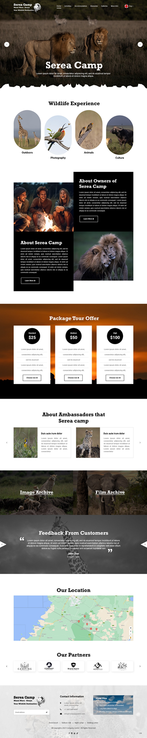 WordPress-Design von pb für Serea Camp / Nature Travel As | Design: #31477055