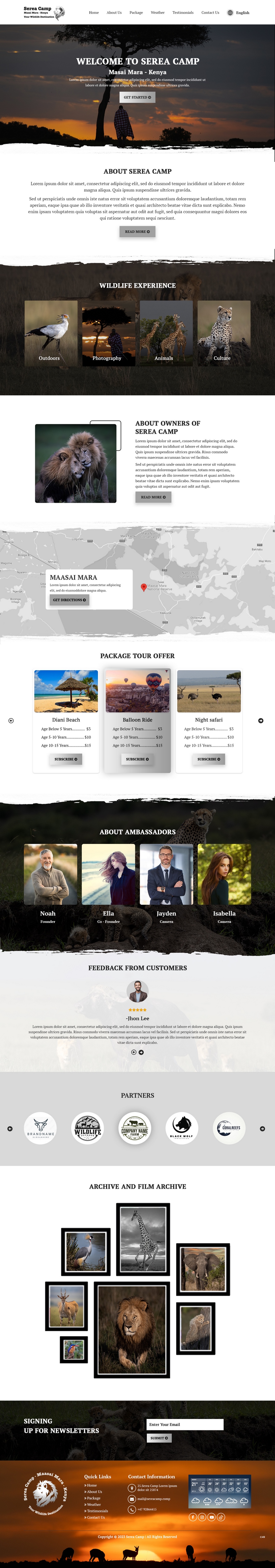 Diseño Wordpress por pb para Serea Camp / Nature Travel As | Diseño #31477056