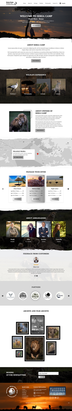 WordPress-Design von pb für Serea Camp / Nature Travel As | Design: #31477056
