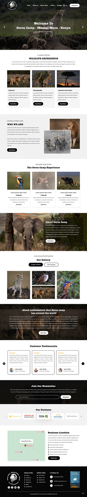WordPress-Design von pb für Serea Camp / Nature Travel As | Design: #31477057