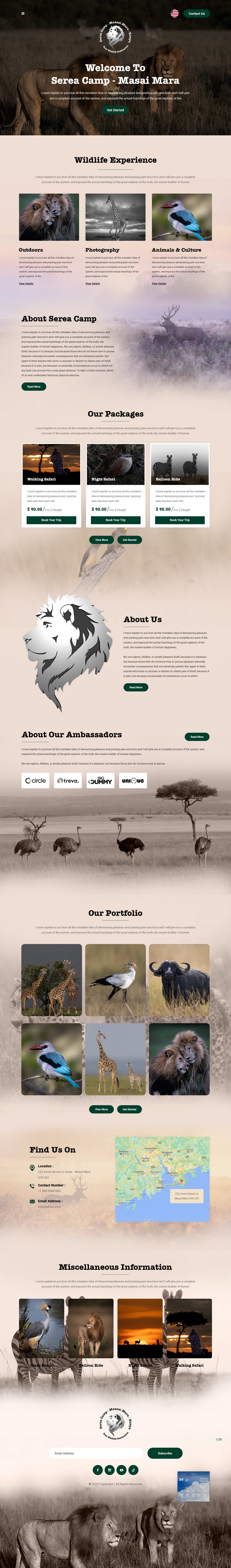 Diseño Wordpress por pb para Serea Camp / Nature Travel As | Diseño #31477058