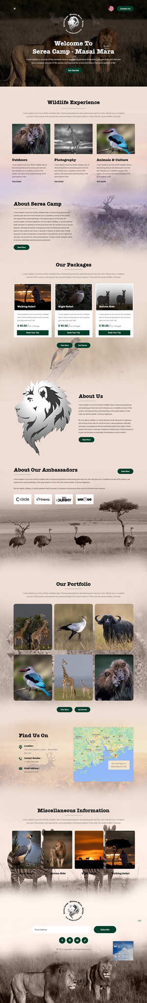 WordPress-Design von pb für Serea Camp / Nature Travel As | Design: #31477058