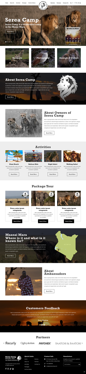 WordPress-Design von pb für Serea Camp / Nature Travel As | Design: #31477065