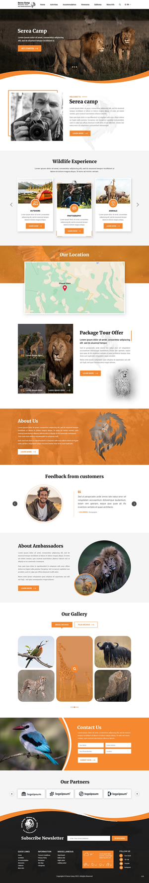 WordPress-Design von pb für Serea Camp / Nature Travel As | Design: #31477069