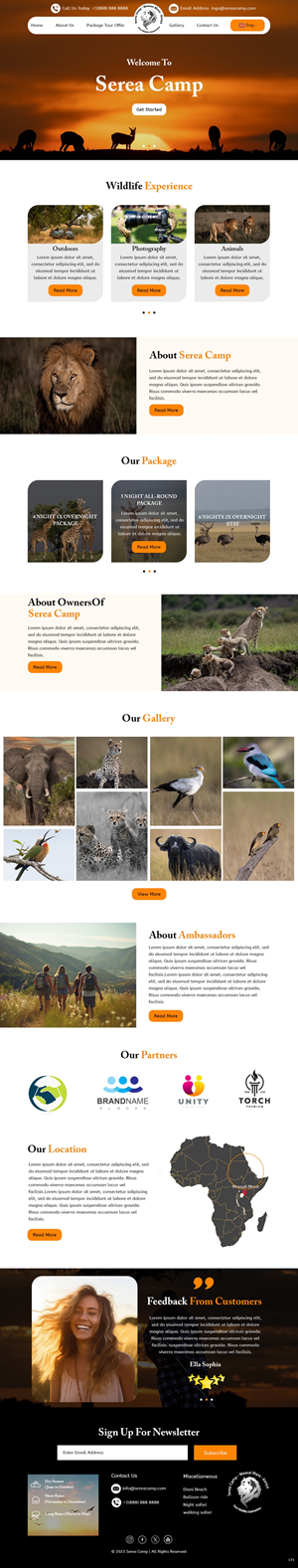 WordPress-Design von pb für Serea Camp / Nature Travel As | Design: #31477071