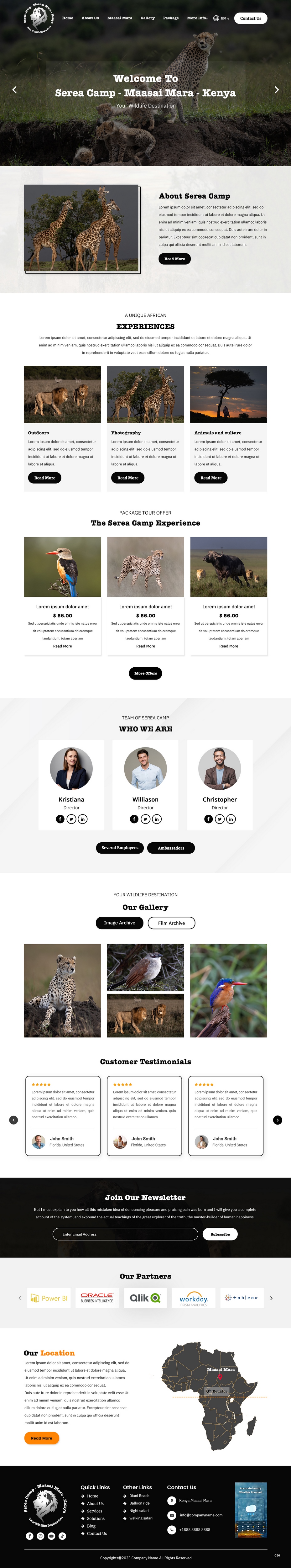 Wordpress Design by pb for Serea Camp / Nature Travel As | Design #31574091