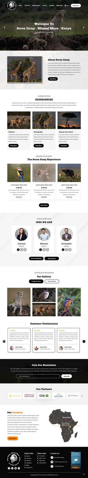 WordPress-Design von pb für Serea Camp / Nature Travel As | Design: #31574091