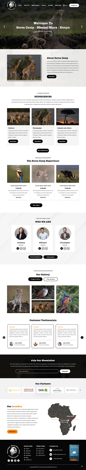 Design Wordpress par pb pour Serea Camp / Nature Travel As | Design #31598695