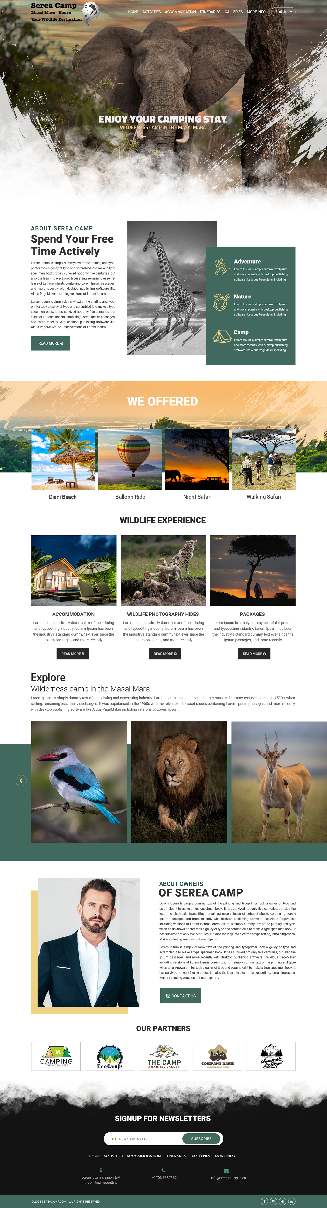 Design Wordpress par Dream Logo Design pour Serea Camp / Nature Travel As | Design #31488483