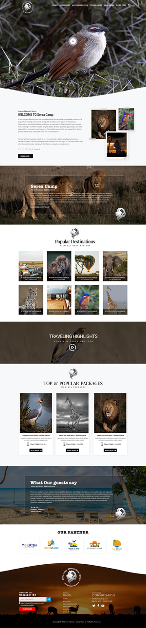 Design Wordpress par Dream Logo Design pour Serea Camp / Nature Travel As | Design : #31488484