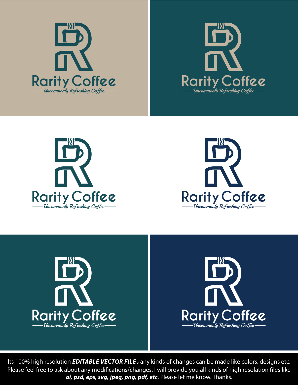 Diseño de Logo por FireflyArt para Rarity Coffee | Diseño #31498553