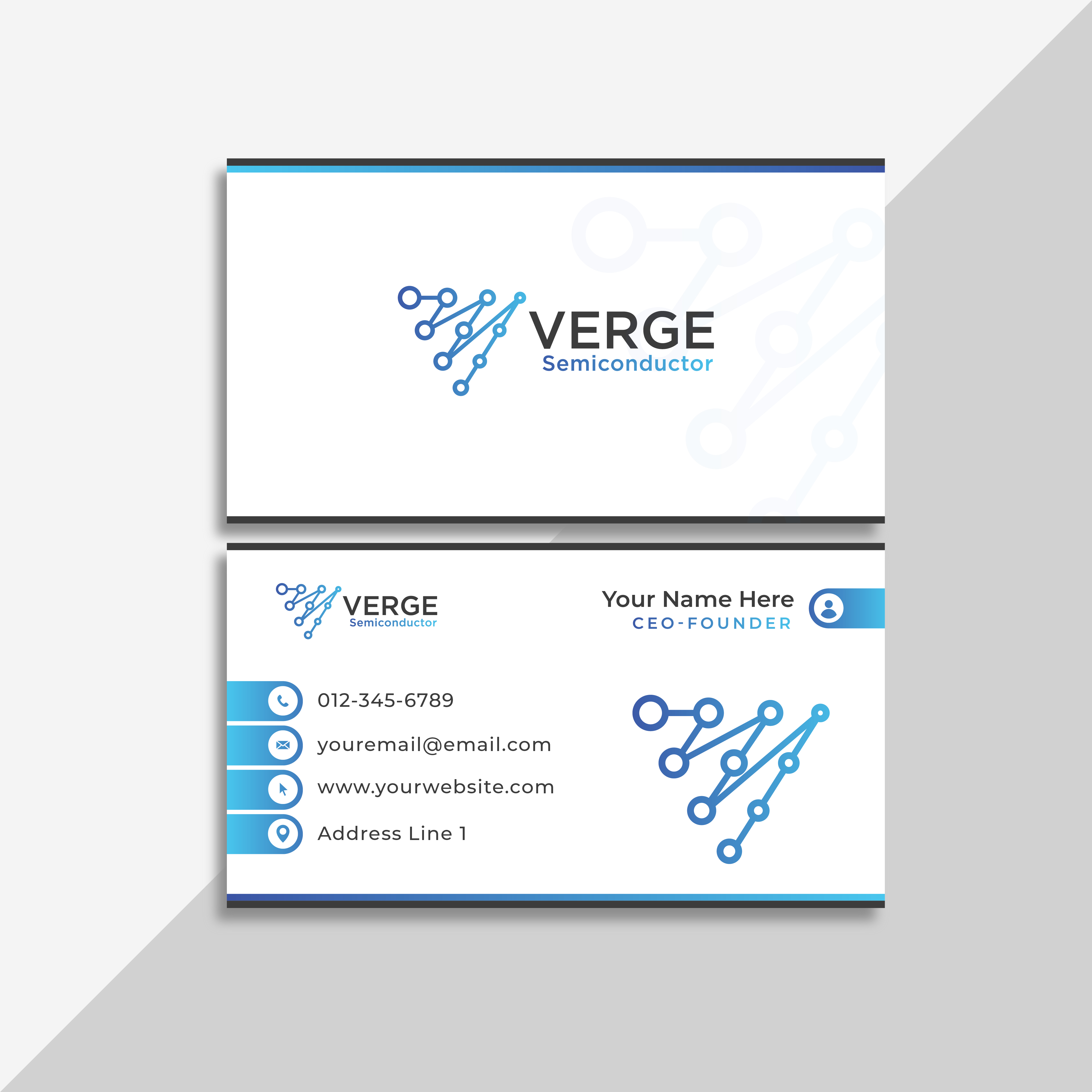 Business Card Design by Harold C for Verge Semiconductor | Design #31608577