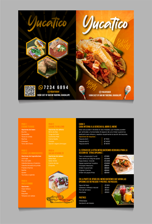 Menu Design by 3Guys for Yucatico | Design: #31538941