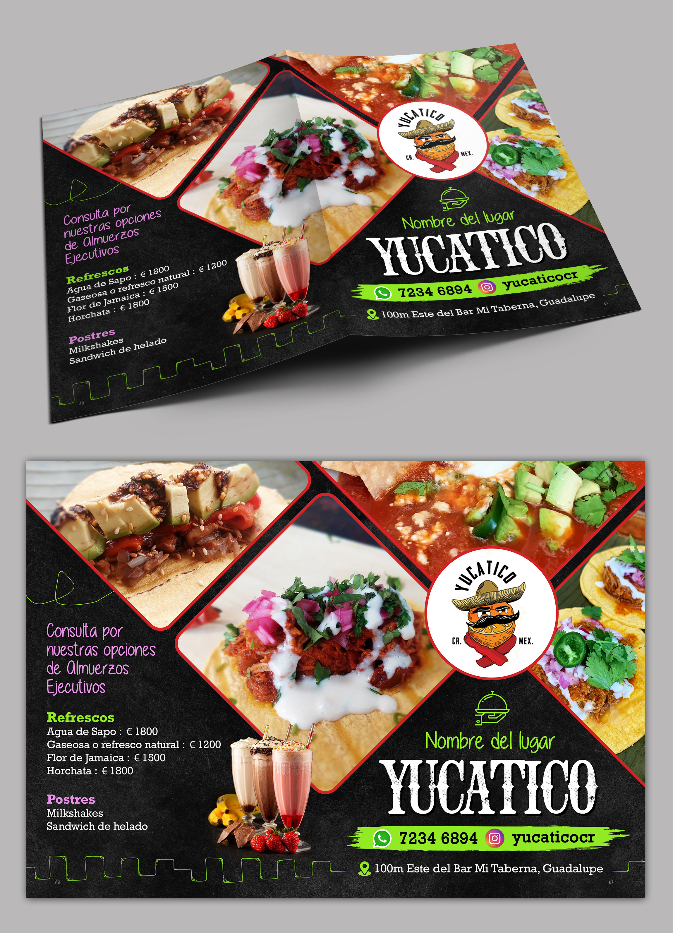 Menu Design by SAI DESIGNS for Yucatico | Design #31563150