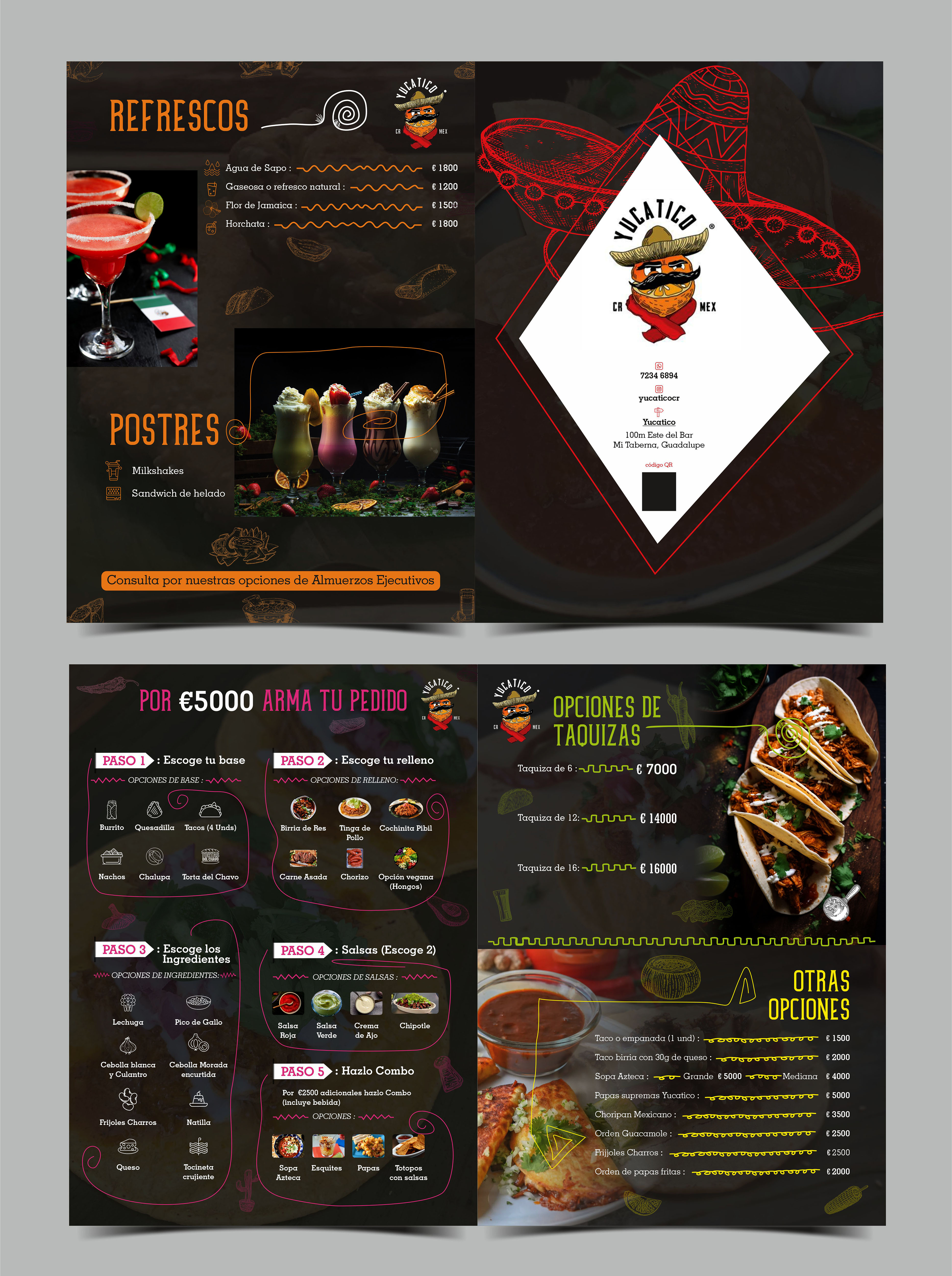 Menu Design by Fine Graphics House for Yucatico | Design: #31530454