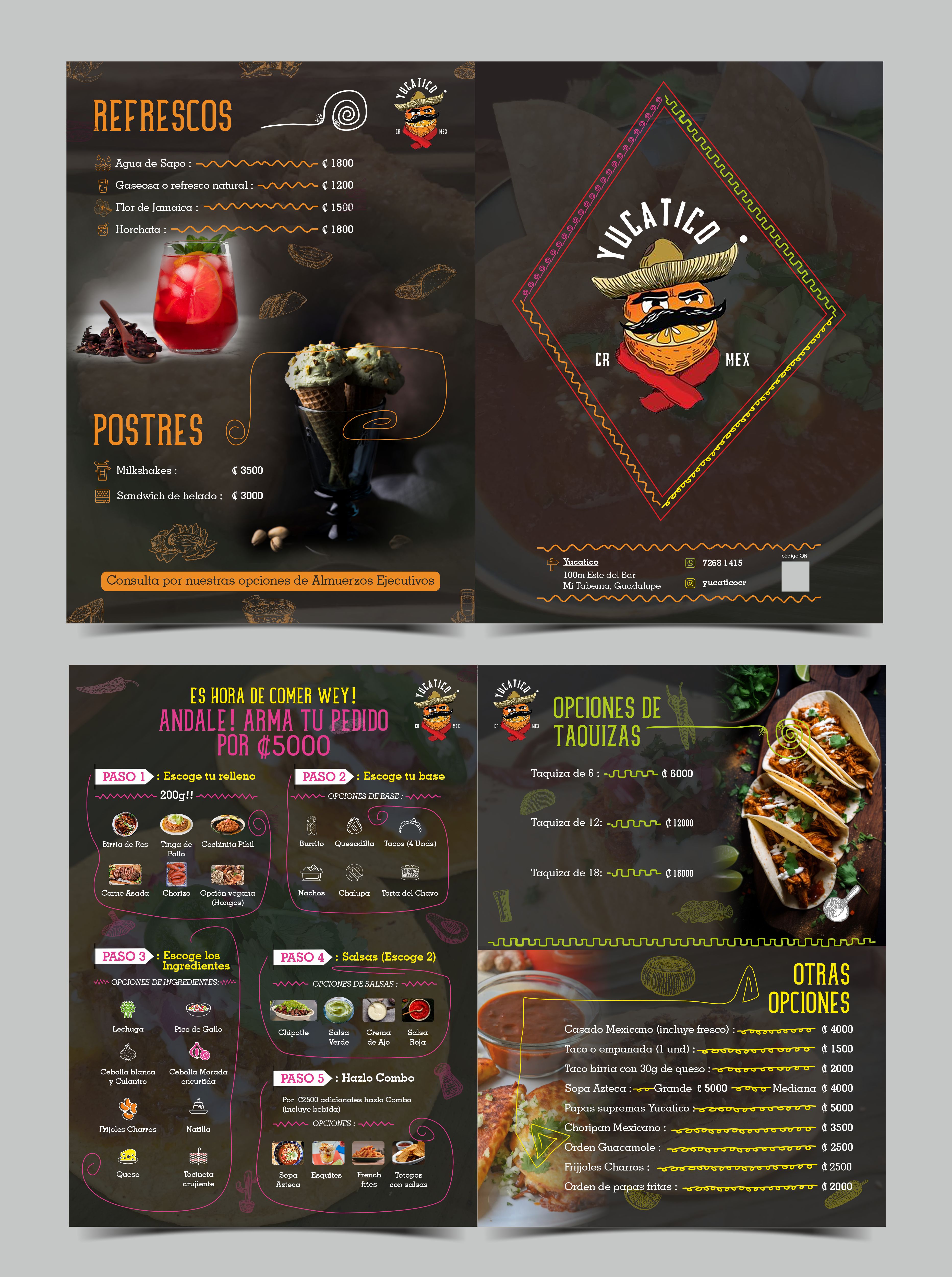 Menü-Design von Fine Graphics House für Yucatico | Design #31569694