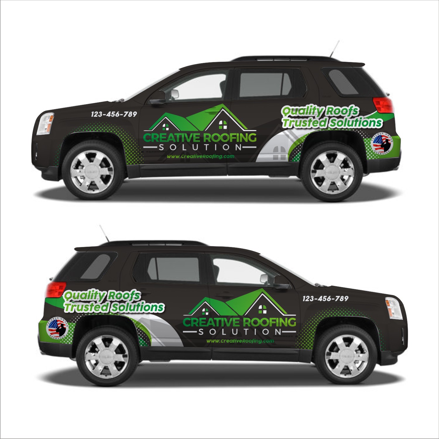 Car Wrap Design by DG+ for Creative Roofing Solution LLC | Design #31495053