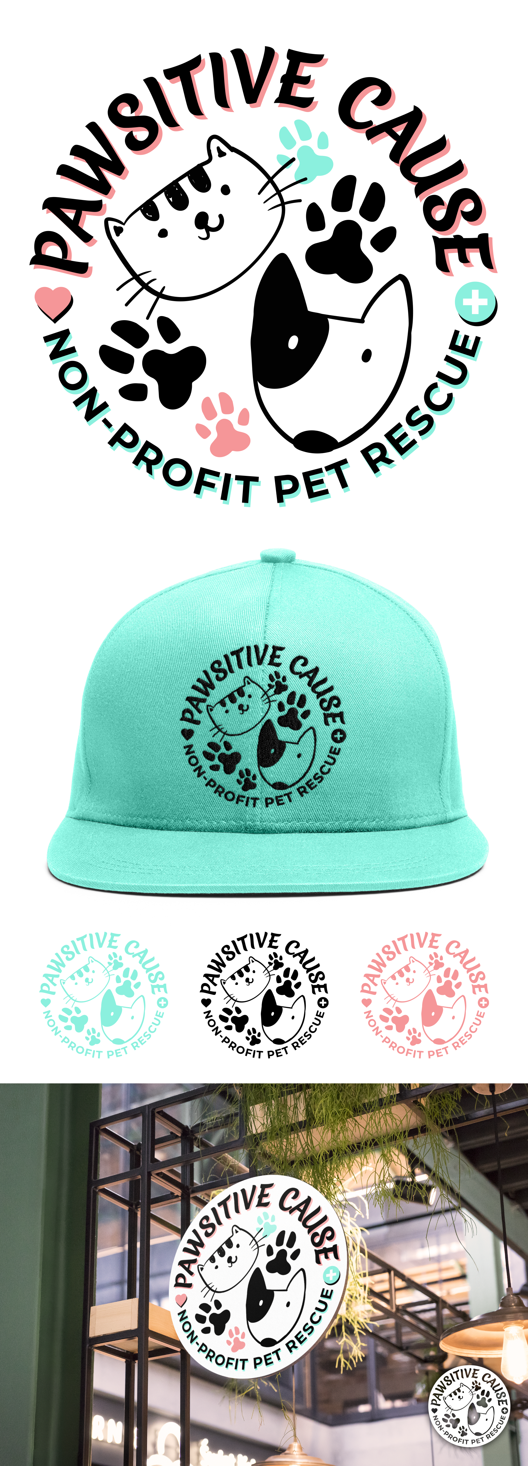 Logo Design by Oleksandr Tovarkov for Pawsitive Care | Design #31539053