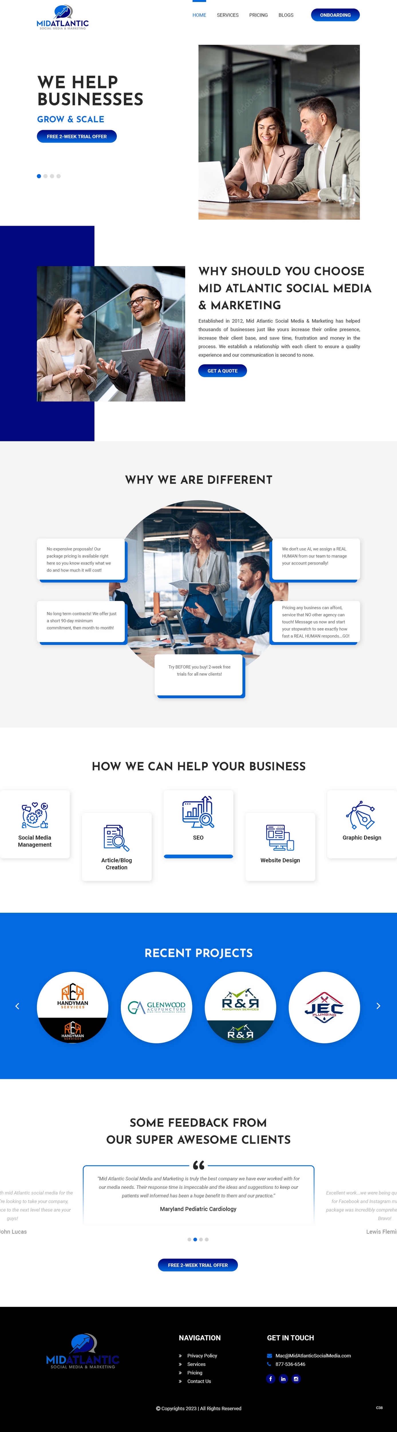 Landing Page Design by pb for Mac Cassity Enterprises | Design #31505246