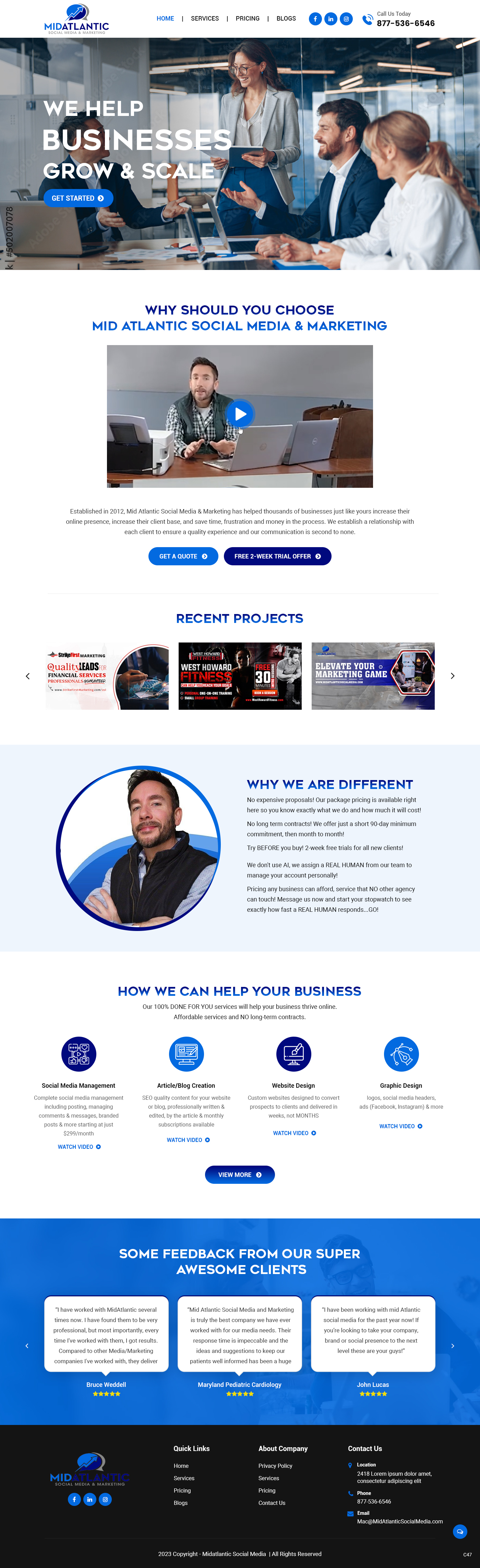 Landing Page Design by pb for Mac Cassity Enterprises | Design #31505248
