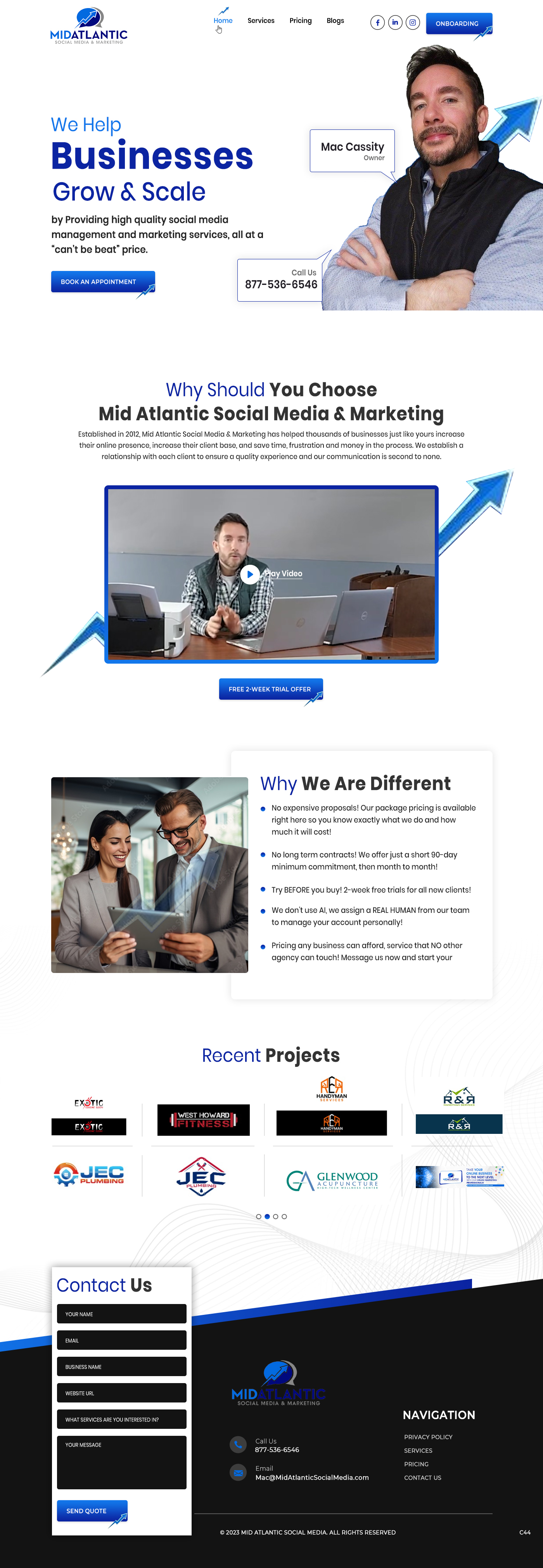 Landing Page Design by pb for Mac Cassity Enterprises | Design #31505249