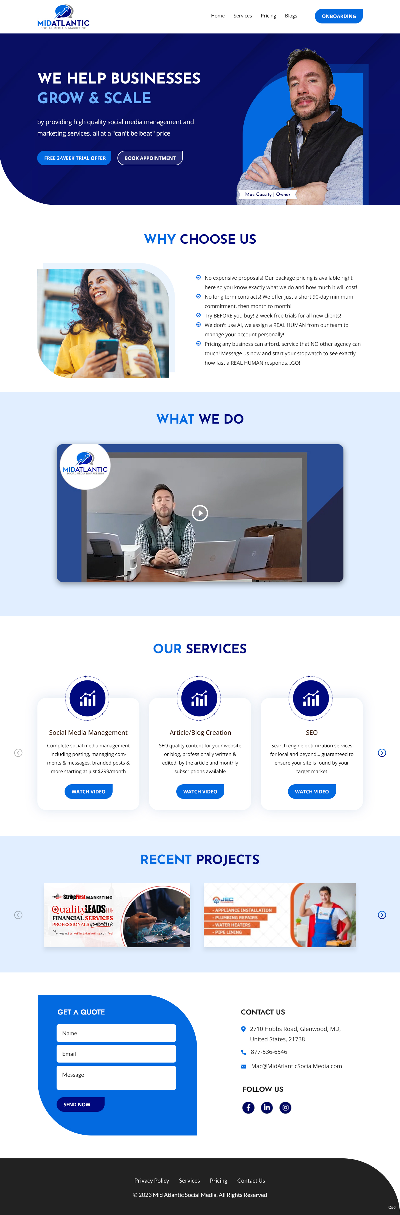 Design de Page d'Accueil par pb pour Mac Cassity Enterprises | Design #31505253
