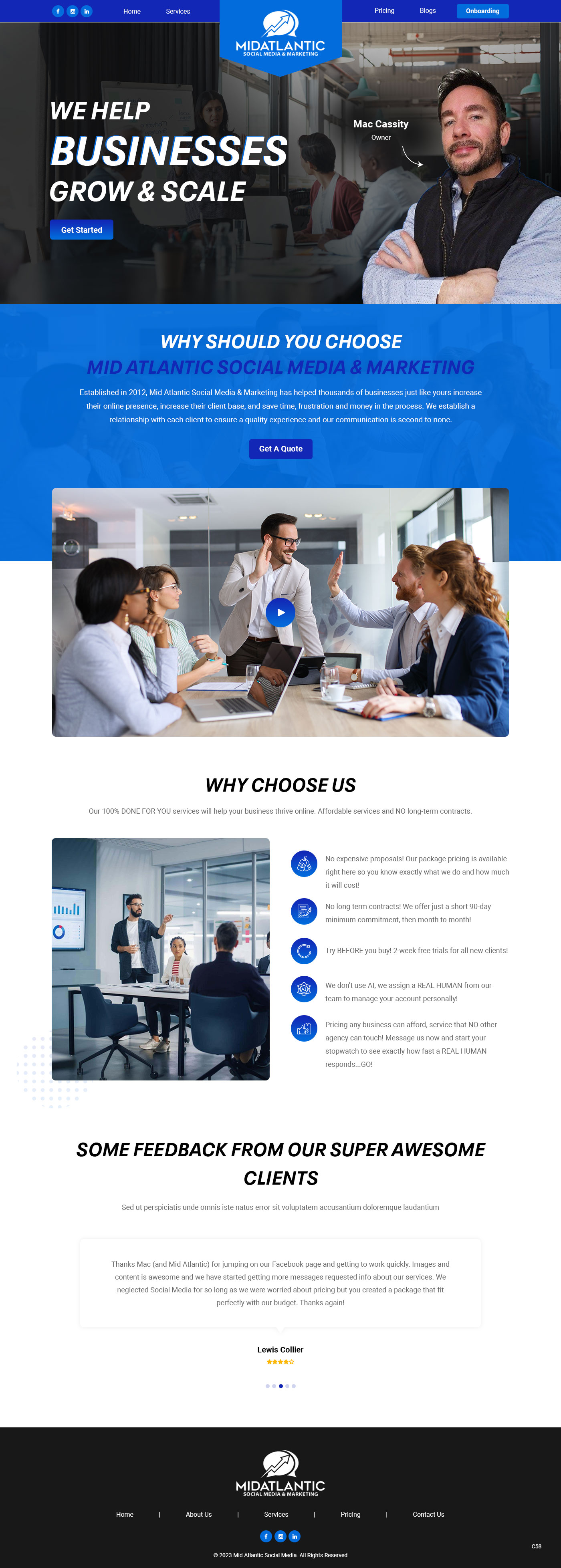 Landing Page Design by pb for Mac Cassity Enterprises | Design #31505255