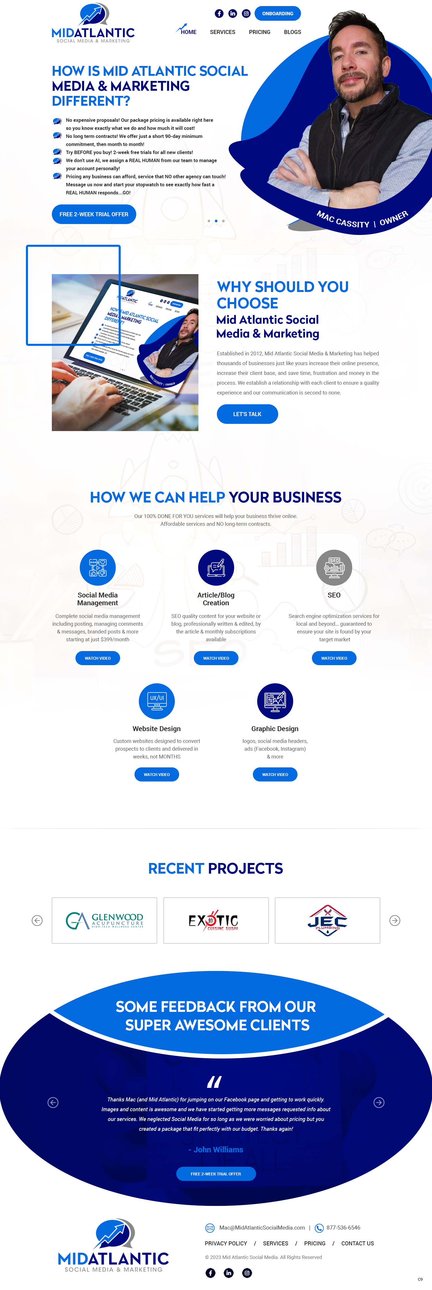 Design de Page d'Accueil par pb pour Mac Cassity Enterprises | Design #31568964